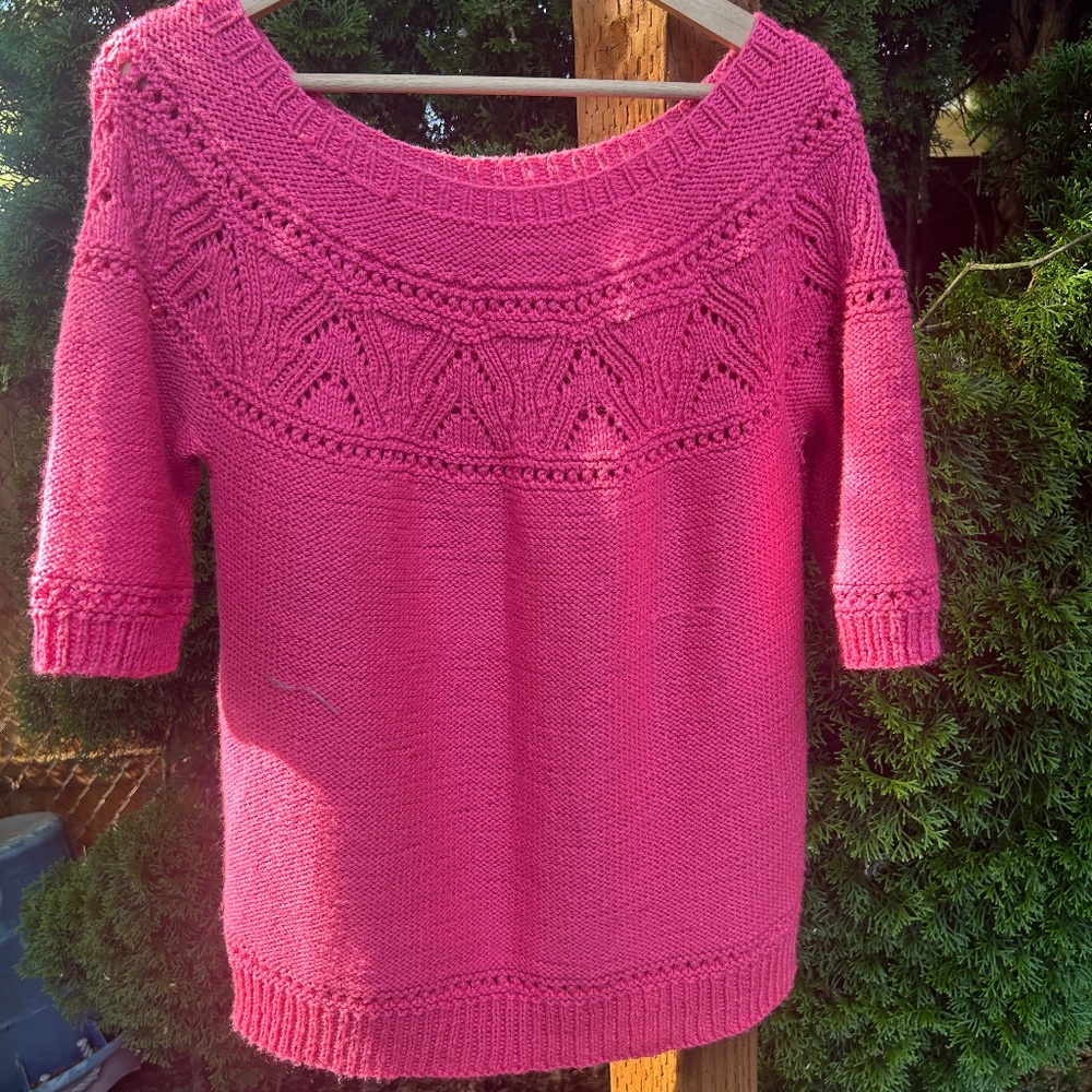 Pink Short Sleeved Sweater